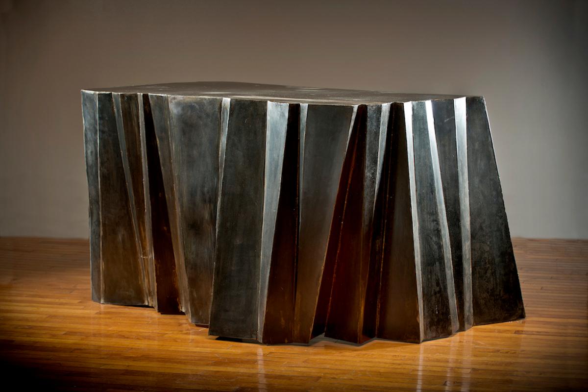 American Cleaving Bronze Bench For Sale