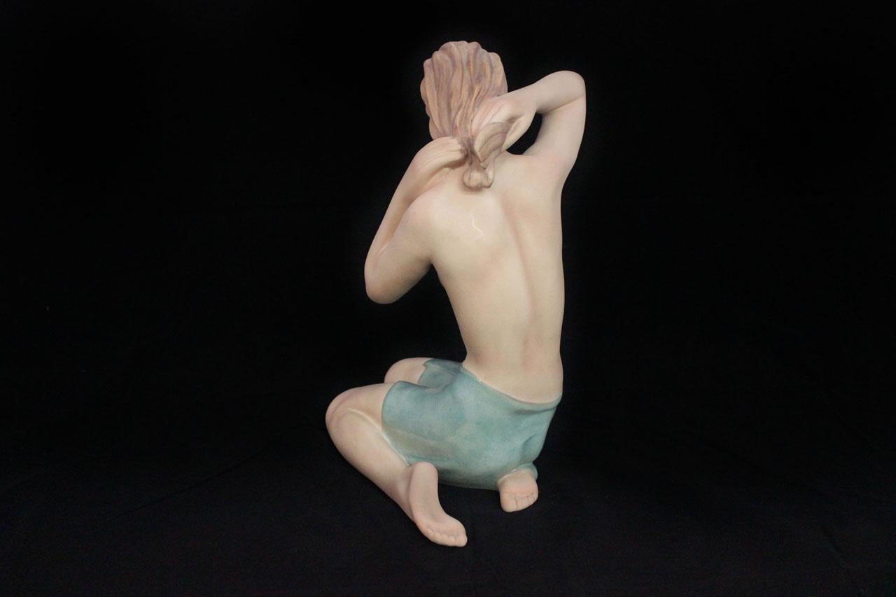 Large nude Le Bertetti Turin, executed by Clelia Le Bertetti figure no. 13 signed at the base.