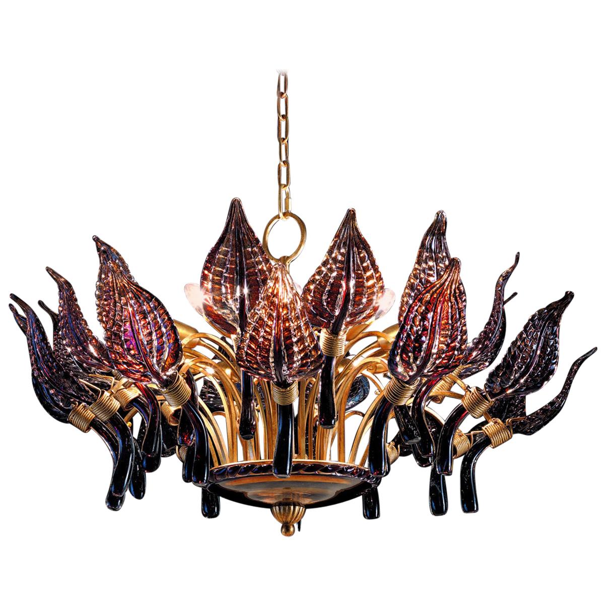 Sirmos Banana Leaf Chandelier at 1stDibs