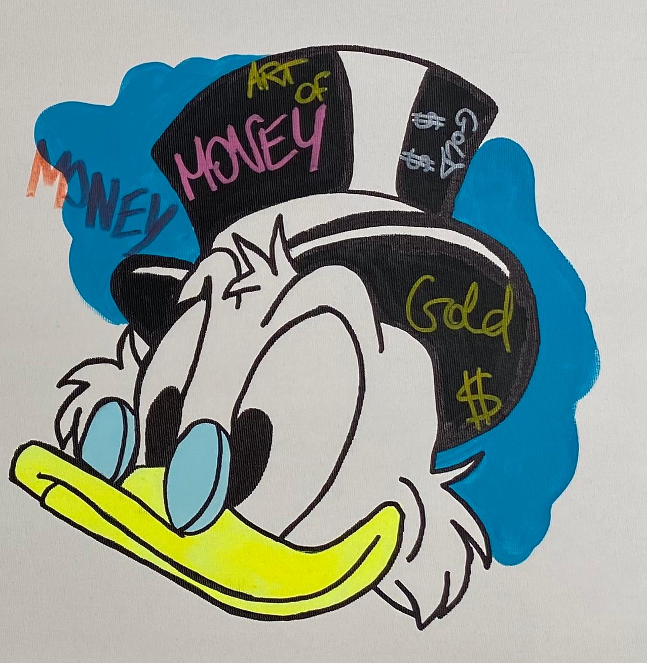 Clem$ Indiana 4 fabelhafte Scrooge Acryl auf Leinwand (Französisch) im Angebot