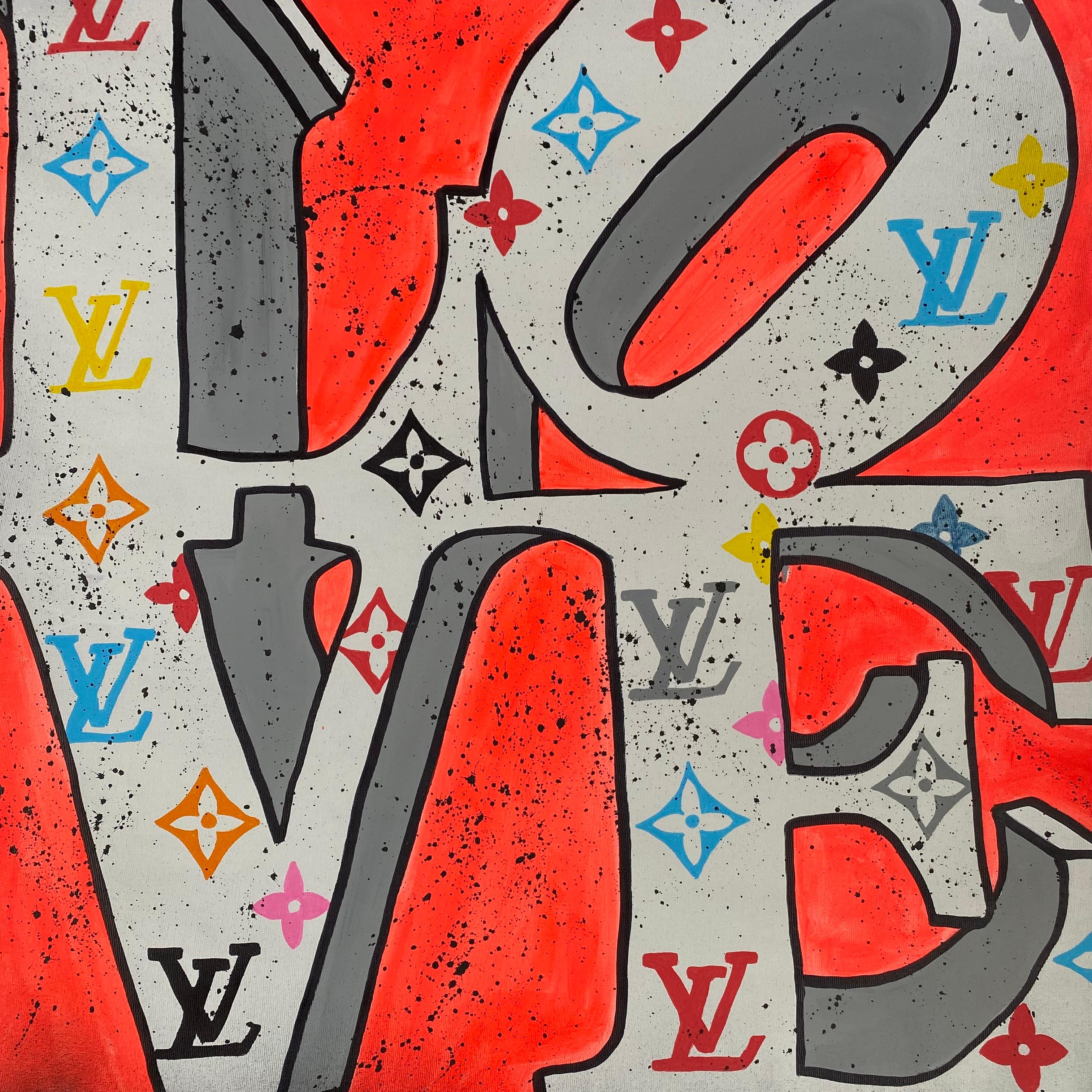 Clem$
Indiana LoVe LV
Acryl auf Leinwand 
Signiert recto/verso und datiert 05/2024
80 x 80 cm
2900 Euro 
