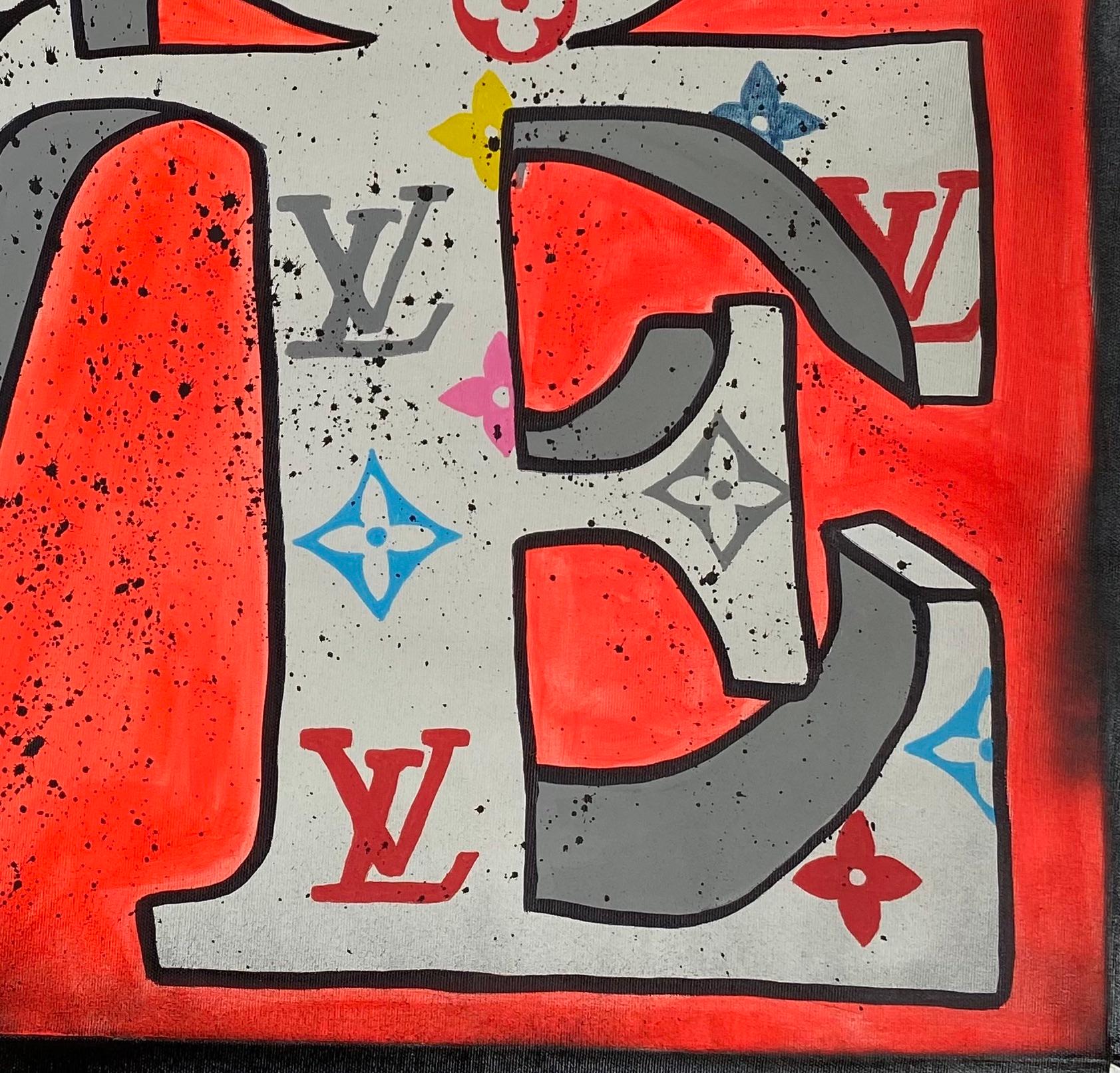 Clem$  Indiana LoVe LV, Acryl auf Leinwand, Indiana (21. Jahrhundert und zeitgenössisch) im Angebot