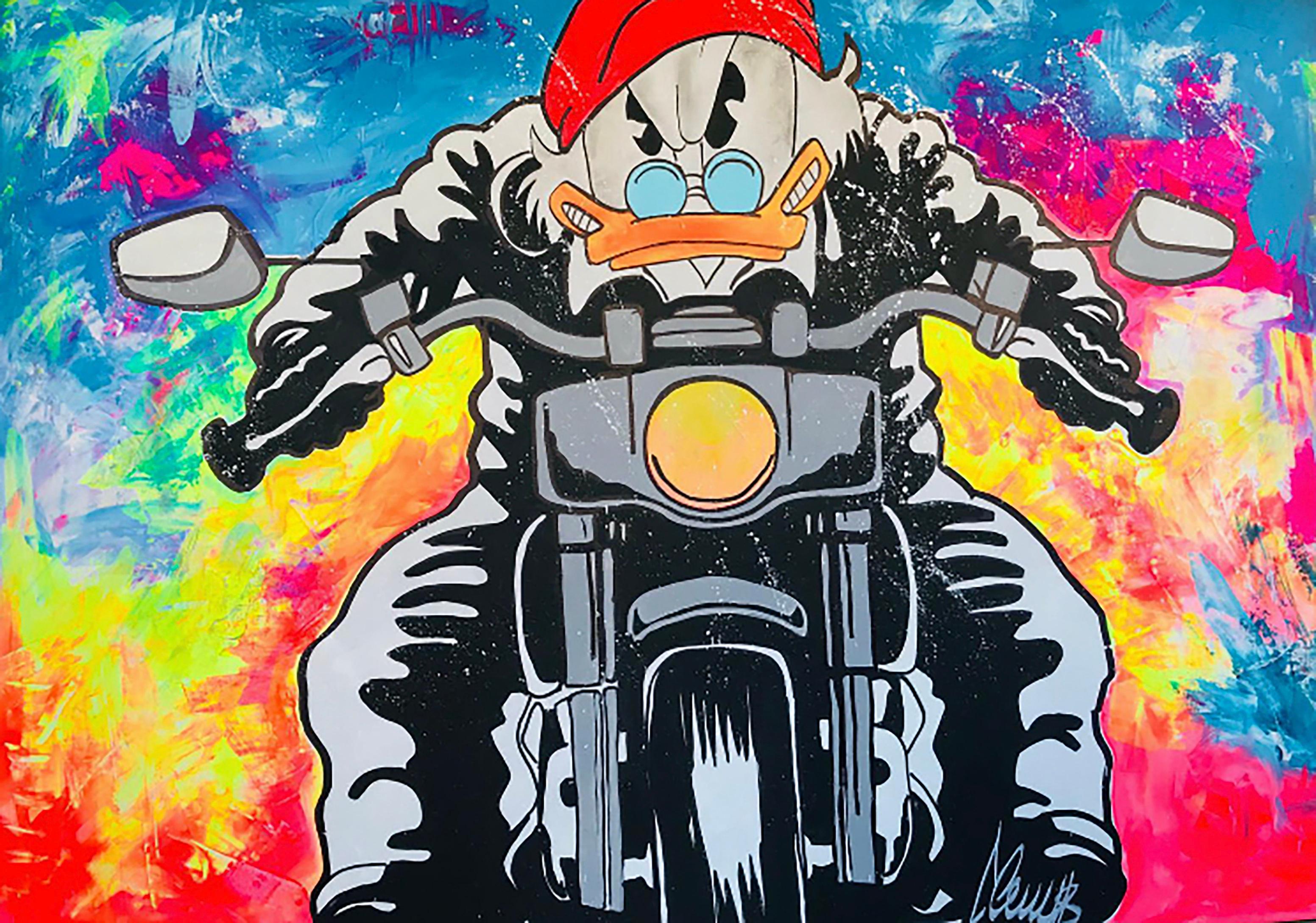 Clem$ - Duck Motor - Painting by  Clem$