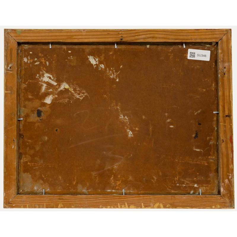 Robert Thomas Mumford - Gerahmtes Öl von 1944, Die Themse bei Richmond Bridge (Braun), Landscape Painting, von  Clem$