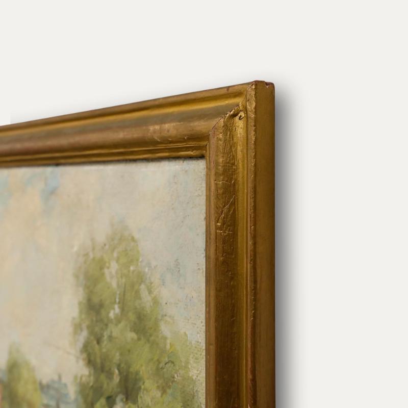 Robert Thomas Mumford - Gerahmtes Öl von 1944, Die Themse bei Richmond Bridge im Angebot 1