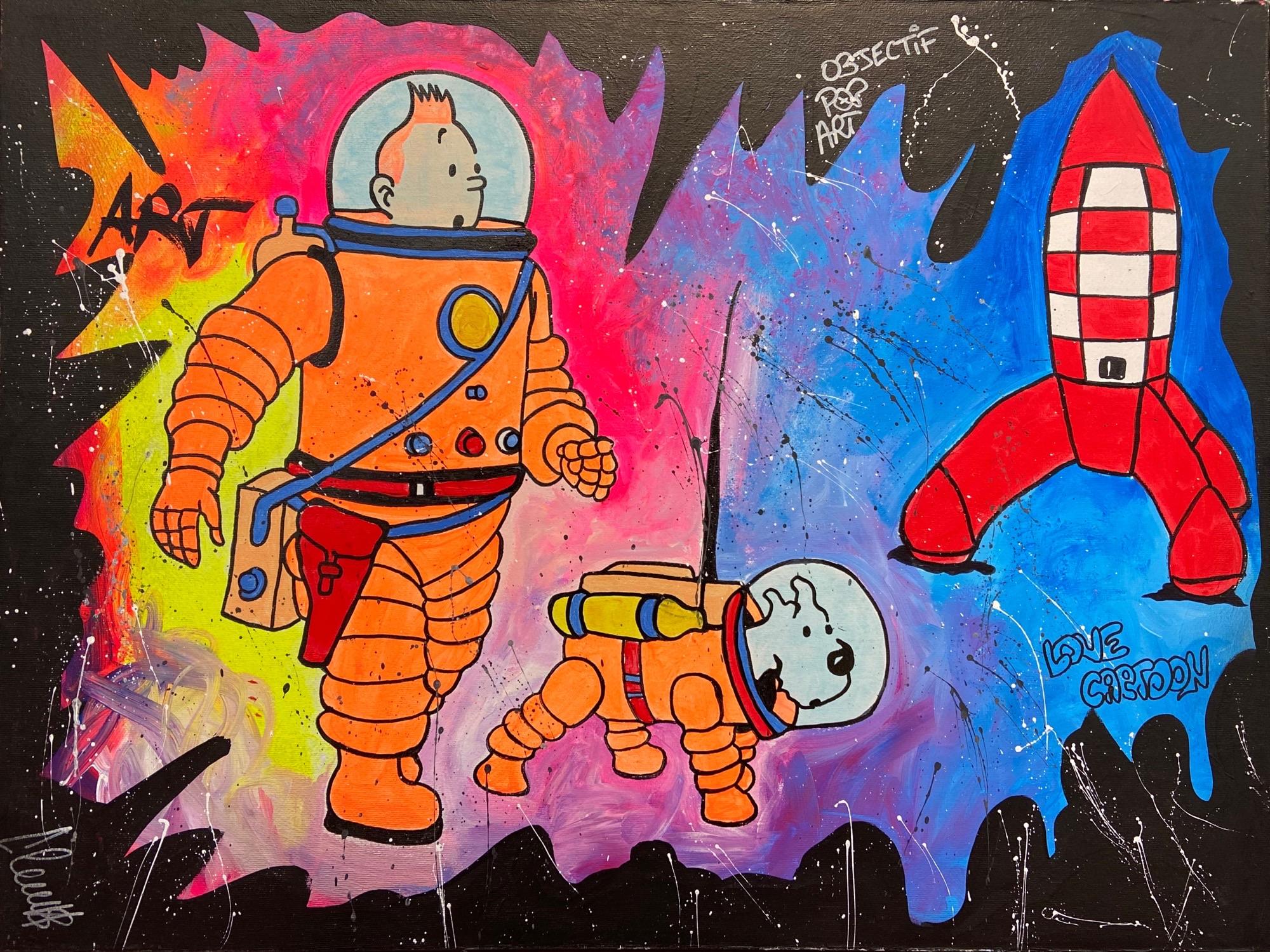 Tintin - 2020 - Painting by  Clem$