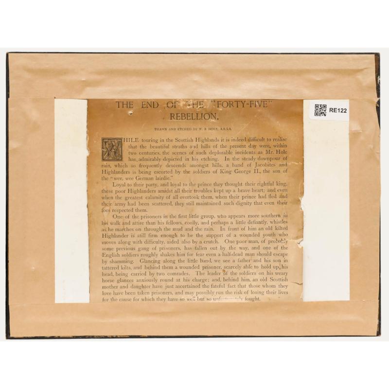 W. B. Hole ARSA (1846-1917) - Signierte Radierung von 1882, Das Ende der Rebellion (Beige), Figurative Print, von  Clem$