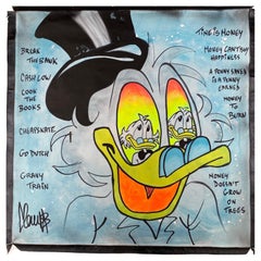 Clem$ Scrooge gravy train Acrilico su tela