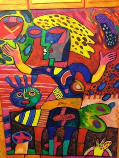 Painting by Dutch Artist Clemens Briels (1946-), Dated 2001