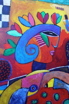 Clemens Briels Óleo sobre madera "Fiona, emperatriz del Alisal"