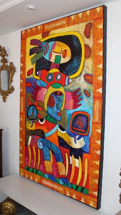 Clemens Briels Óleo sobre madera "Juan, emperador del Alisal"