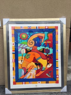 3D sobre papel Pop Art Azul Rojo Amarillo La fragancia de Park City Clemens Briels