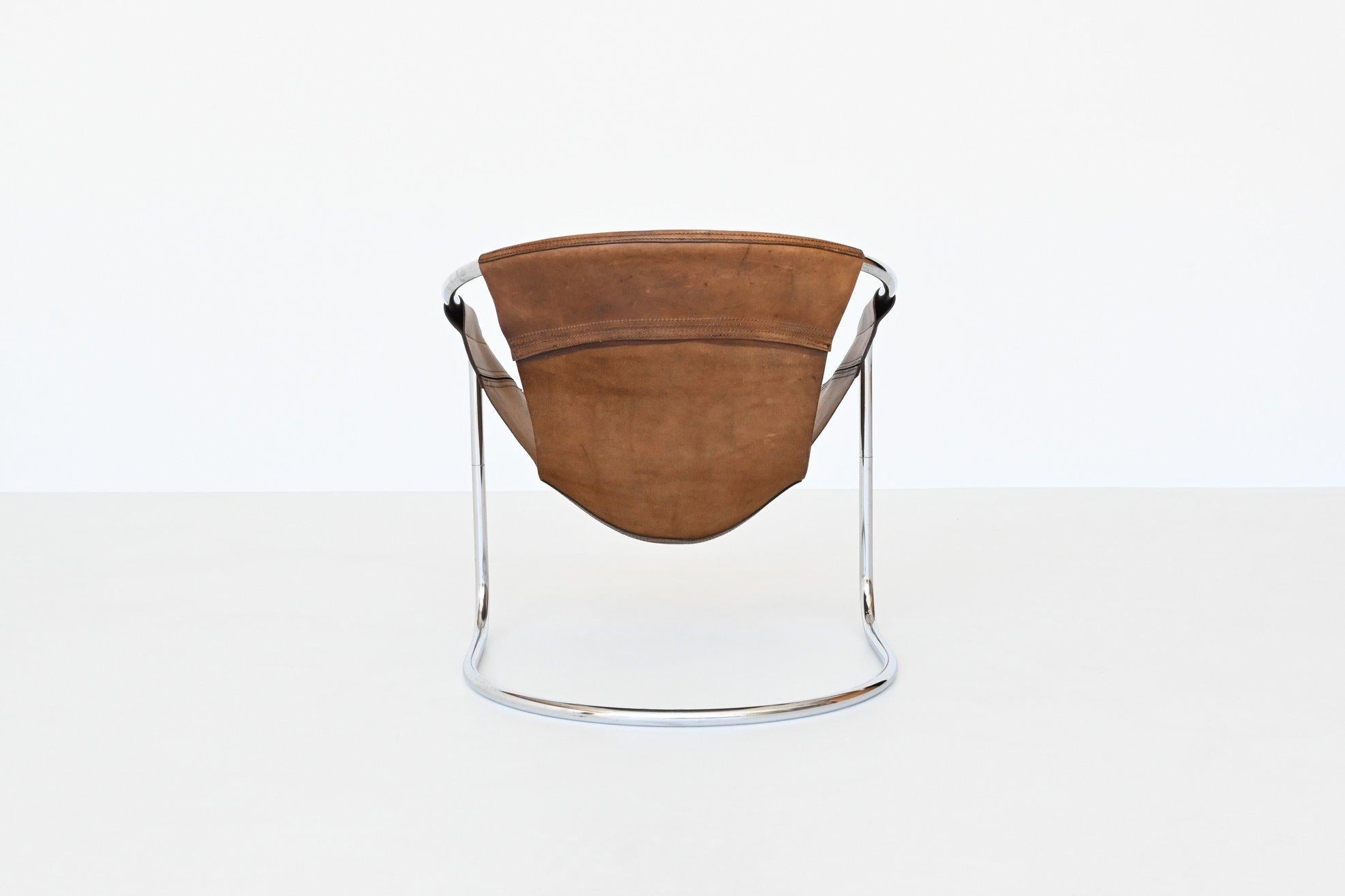 Clemens Claessen Lounge Chairs Brown Leather Ba-As the Netherlands, 1965 6