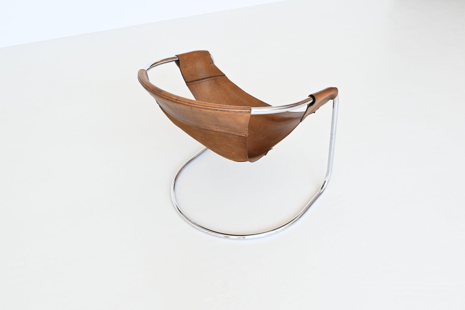 Clemens Claessen Lounge Chairs Brown Leather Ba-As the Netherlands, 1965 7