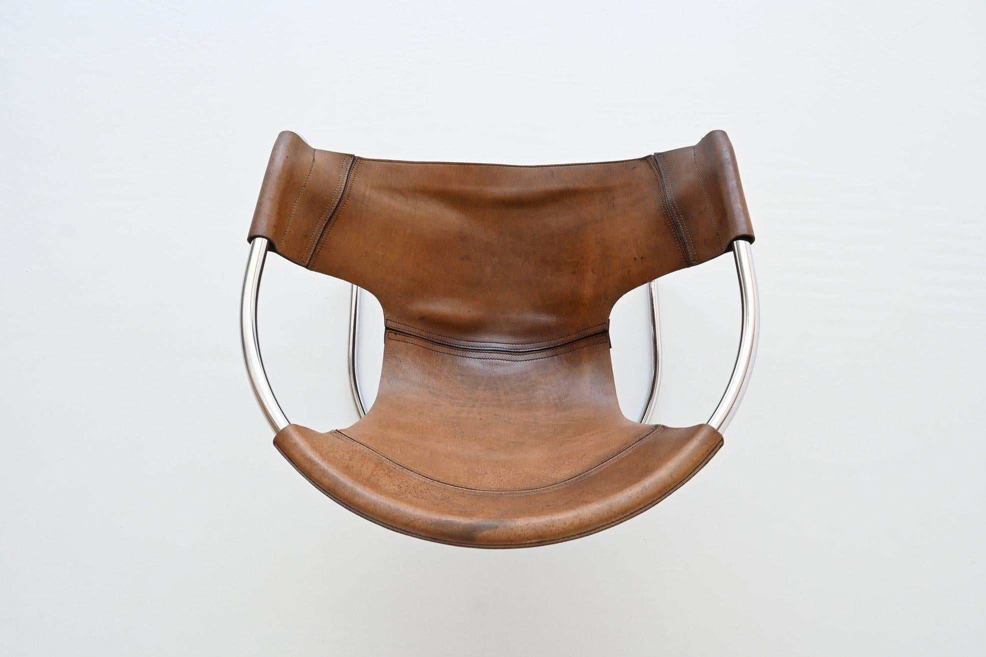 Clemens Claessen Lounge Chairs Brown Leather Ba-As the Netherlands, 1965 11