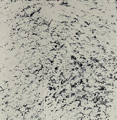 Blue and White I. Expanded Metal Painting