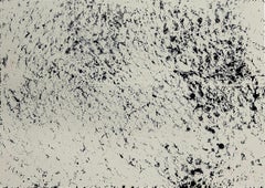 Blau und Weiß I. Gerahmt. Expanded Metallgemälde