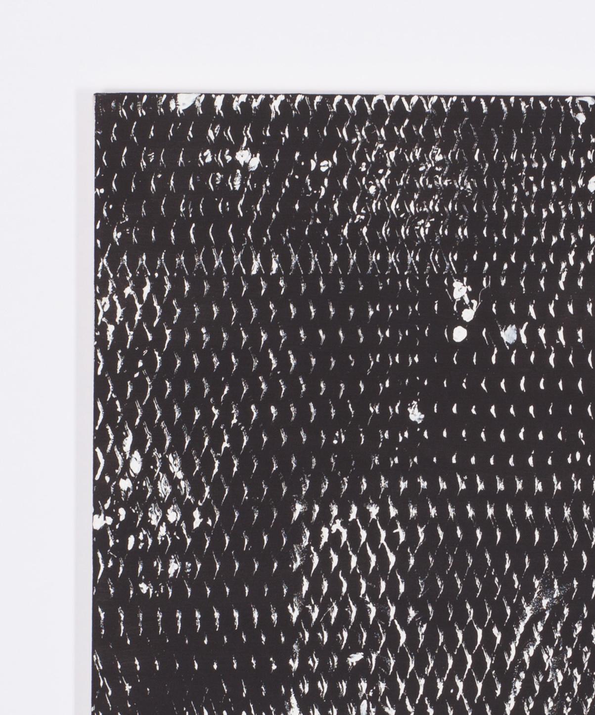 Blanco y negro II, Pintura sobre metal expandido - Painting de Clemens Wolf