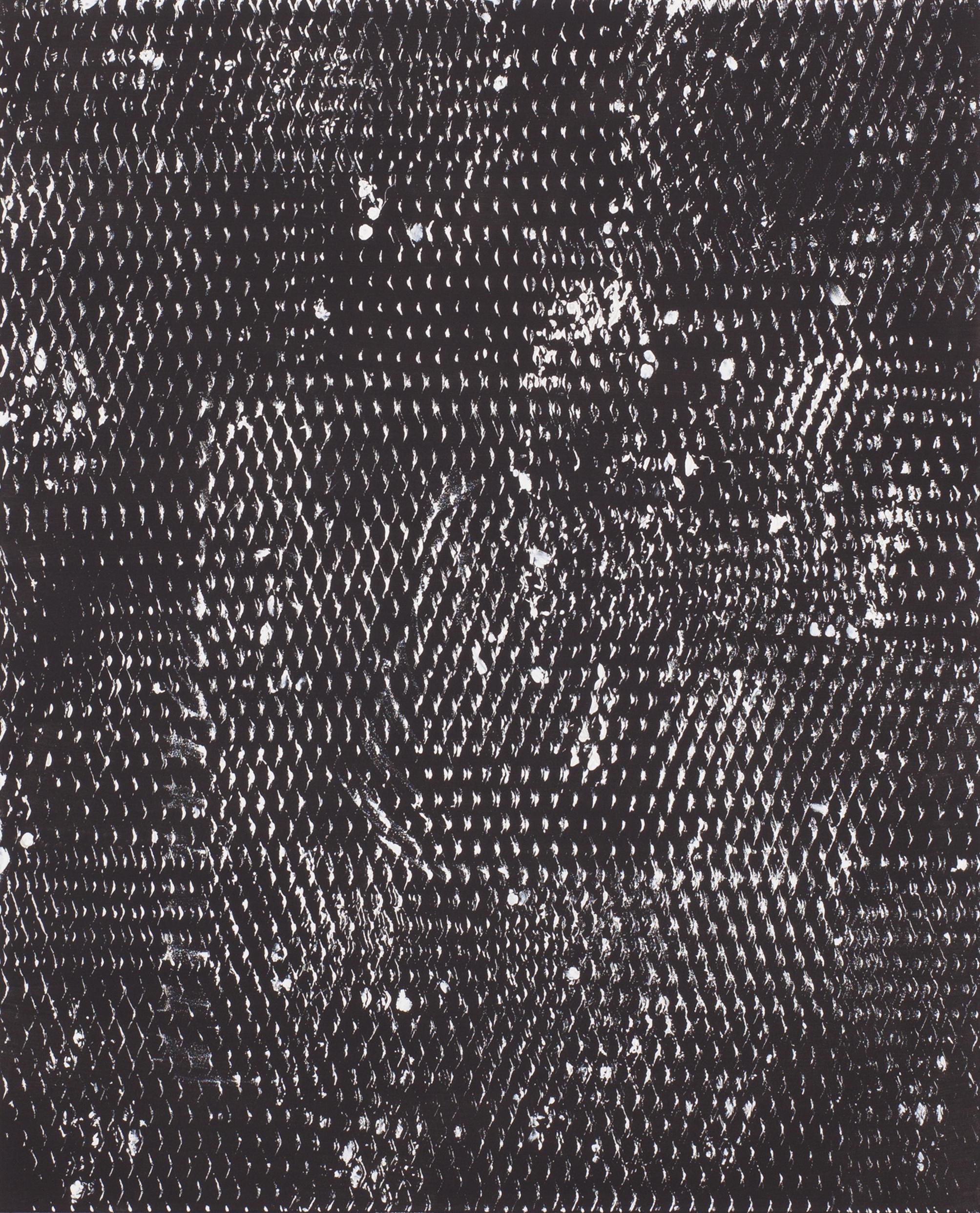 Clemens Wolf Abstract Painting – Schwarz-Weiß II, Ausziehbares Metallgemälde