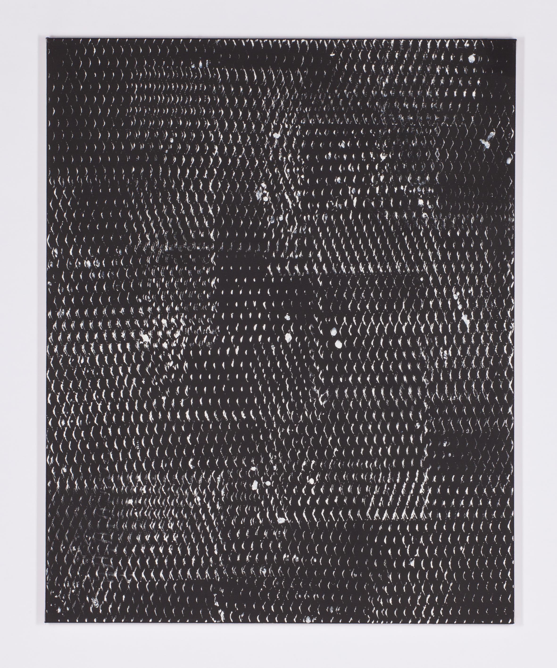 Peinture sur métal étendue Black and White III - Abstrait Painting par Clemens Wolf