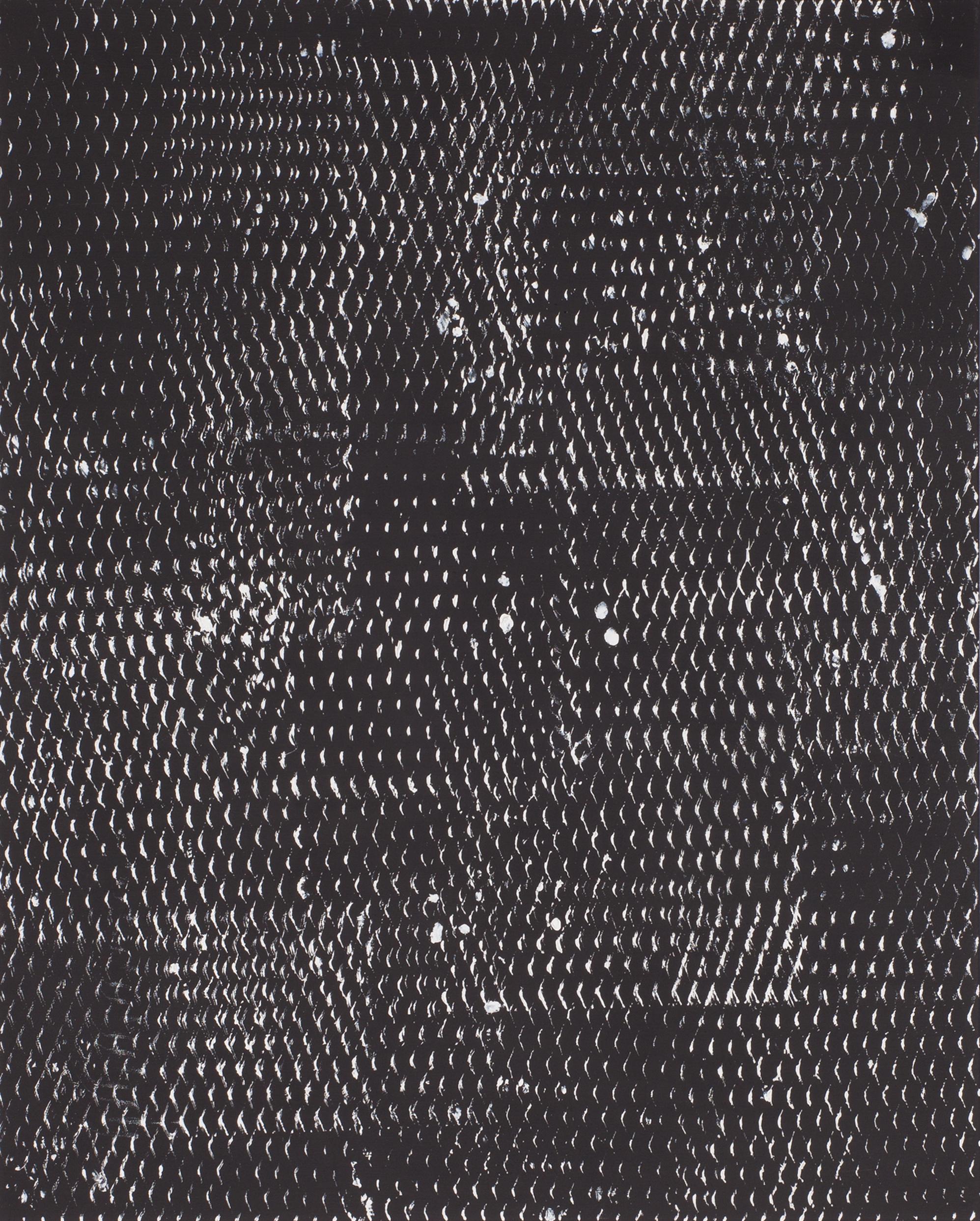 Abstract Painting Clemens Wolf - Peinture sur métal étendue Black and White III