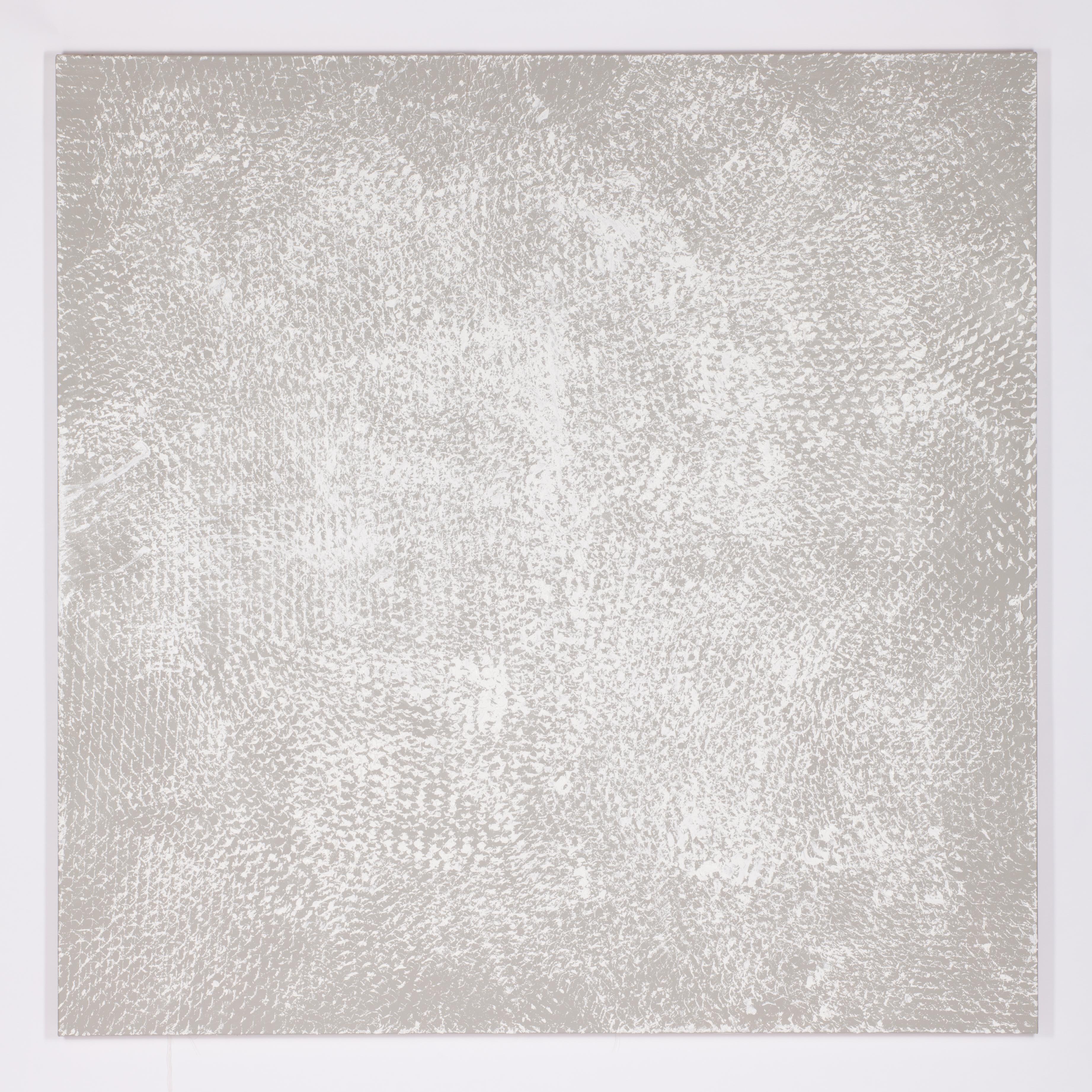 Greyn and White II, Expanded Metal Painting For Sale 2