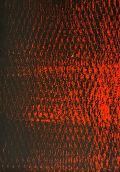 Red and Black I, Expanded Metal Painting