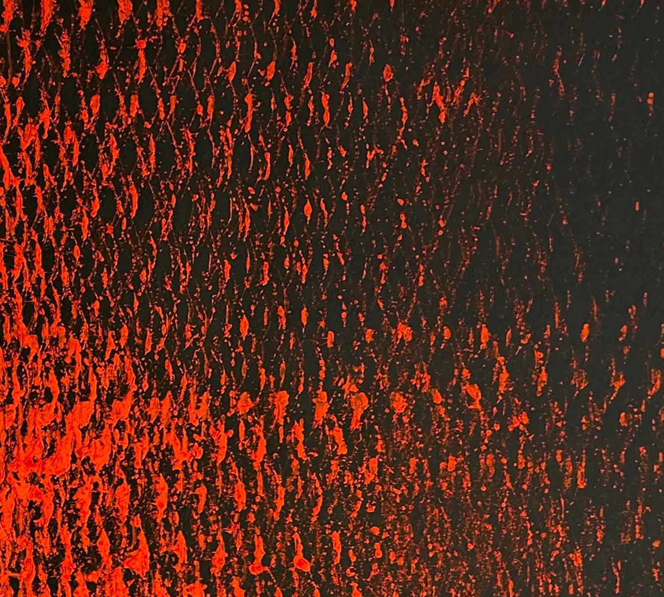  Red and Black II, Expanded Metal Painting For Sale 1