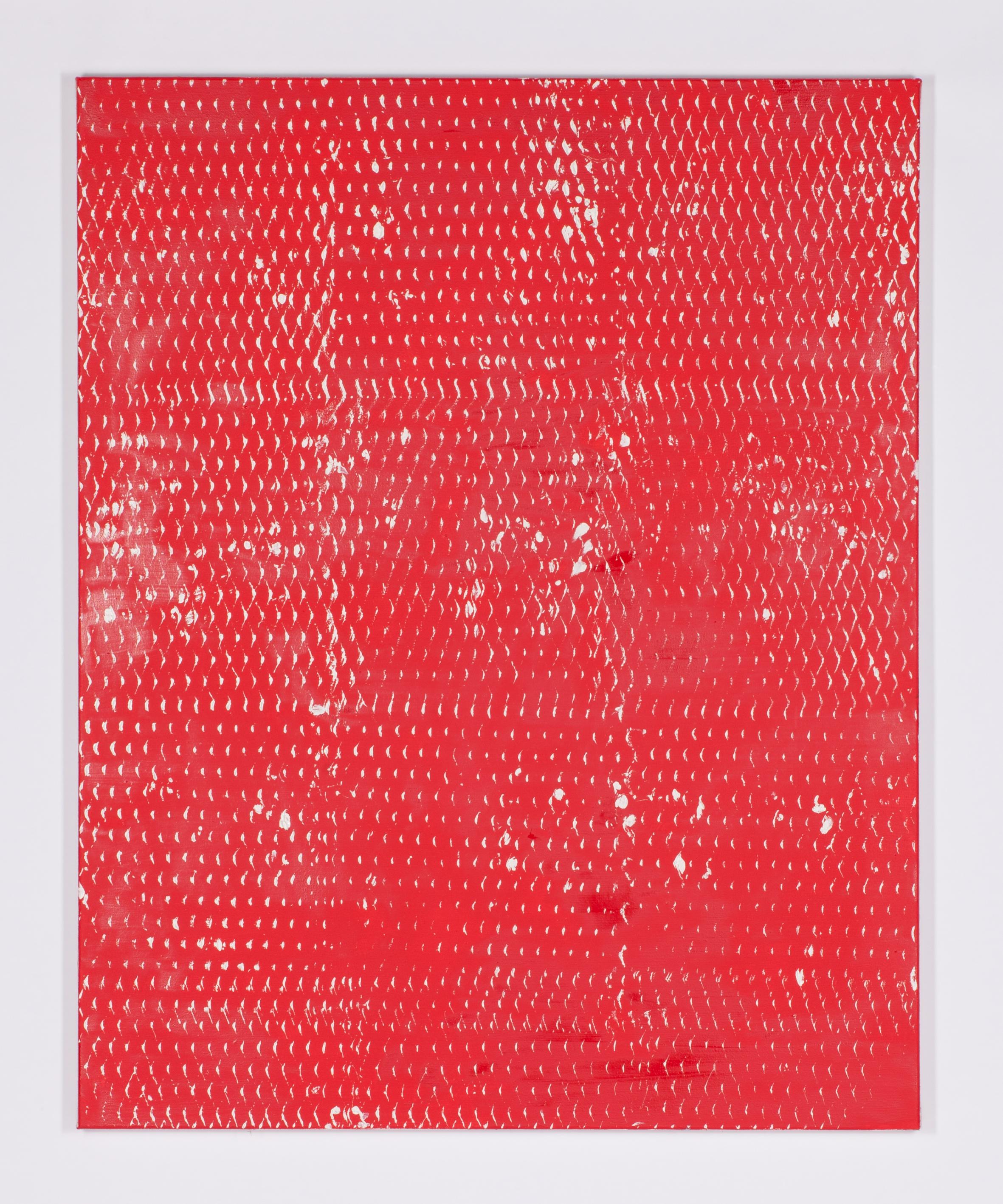 Red and White II, Expanded Metal Painting For Sale 1