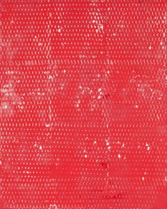 Red and White II, peinture en métal expansé