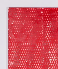 Red and White III, Expanded Metal Painting