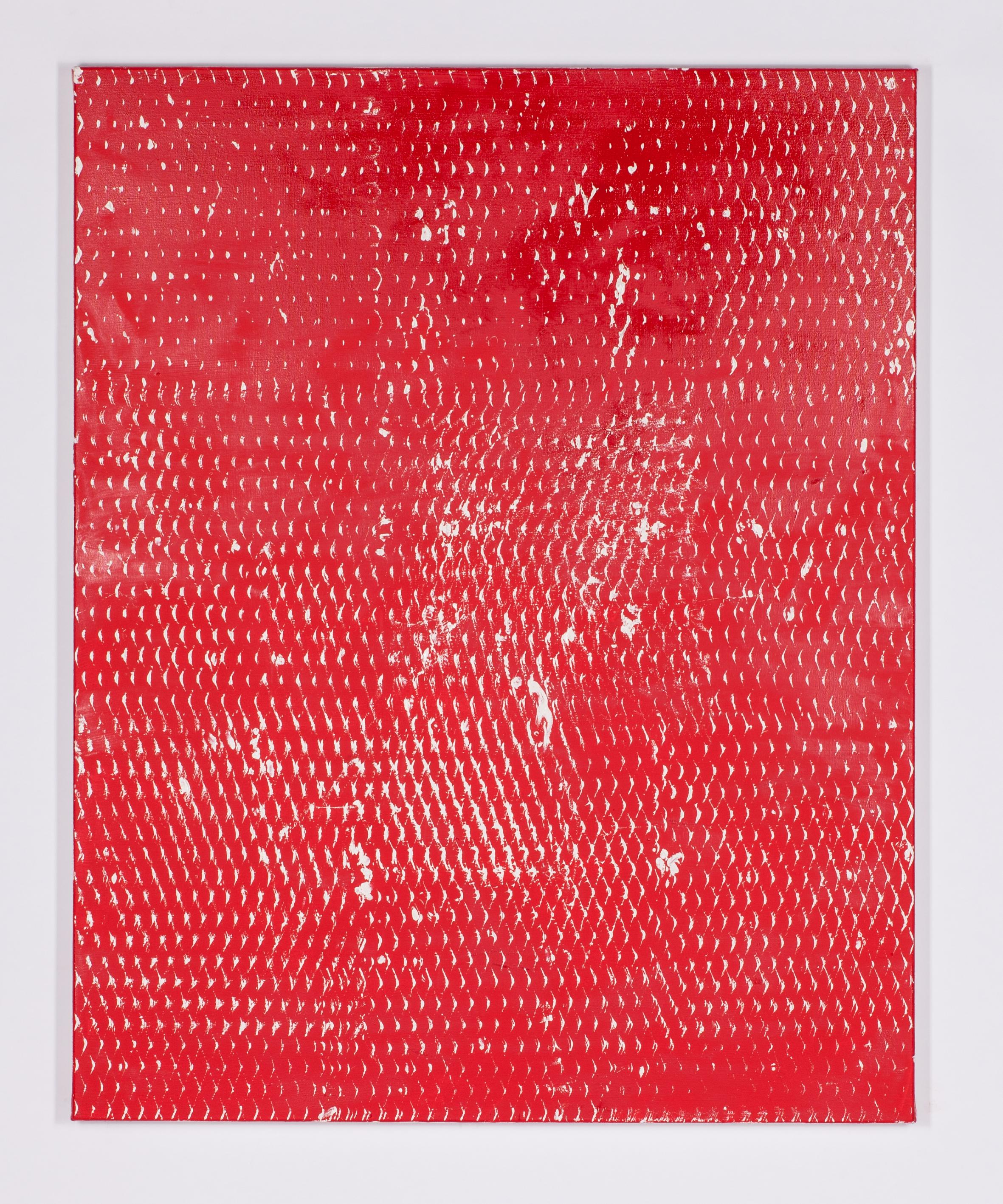 Red and White III, Expanded Metal Painting For Sale 1