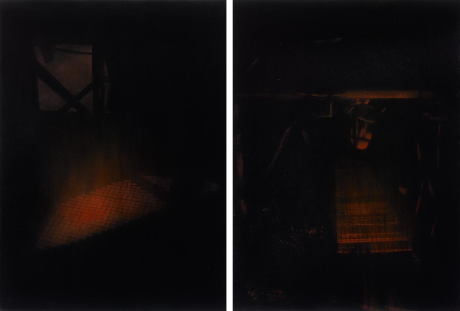Clemens Wolf Still-Life Painting - Ines I and III, Diptych. Abstract paintings from the Ines series