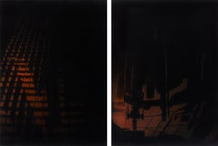 Ines IV und II, Diptychon. Abstrakte Gemälde aus der Serie Ines