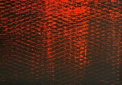 Red and Black I, Expanded Metal Painting