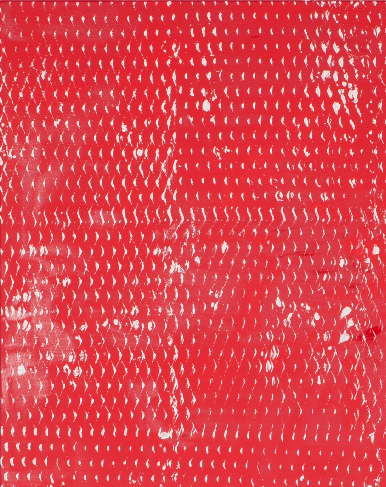 Rot und Weiß II und III, Expanded Metal Painting. Diptychon im Angebot 2