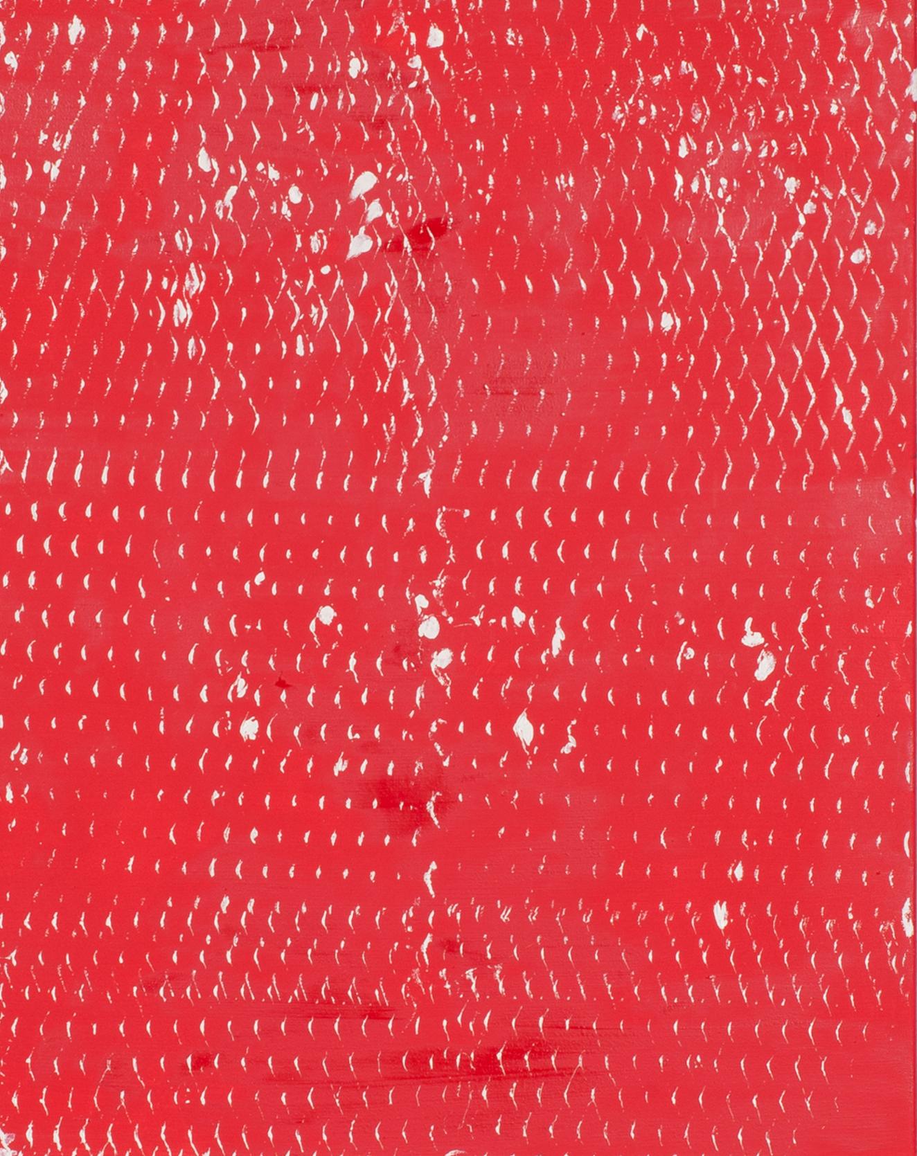 Rot und Weiß II und III, Expanded Metal Painting. Diptychon im Angebot 3