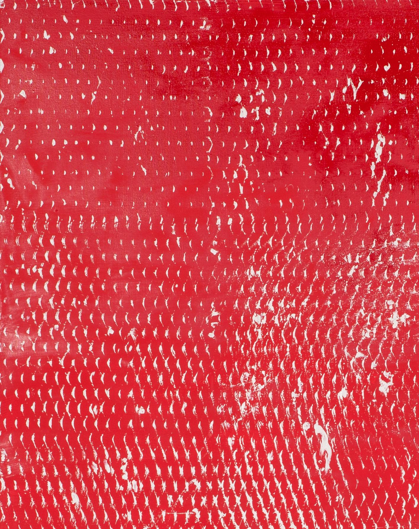 Rot und Weiß II und III, Expanded Metal Painting. Diptychon im Angebot 5