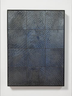 Black, Expanded Metal Tile. Wall Sculpture