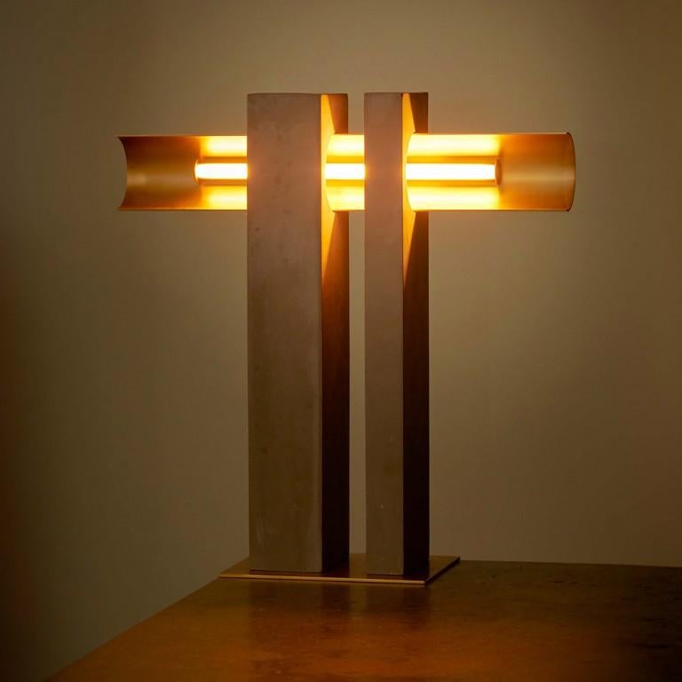 Lampada da tavolo 'PI' di Clément Cauvet in cemento e acciaio per DCW éditions Paris In condizioni Nuovo in vendita a Tilburg, NL