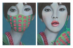 Ling Jian “Army Princess” with Tom Wesselmann‘s mask & Unmasked