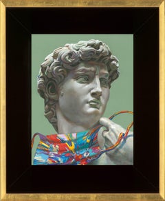 Michelangelo “David” with Damien Hirst’s mask & Unmasked