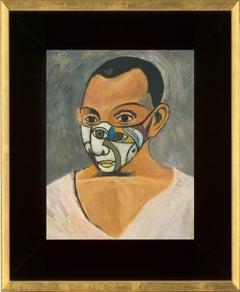 Picasso - Autoportrait masqué avec portrait de Dora Maar de Picasso et non masqué