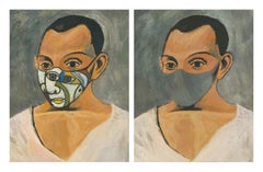 Picasso “Self Portrait” masked with Picasso “Dora Maar Portrait” & Unmasked