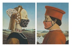 Piero della Francesca Battista Sforza masqué avec Louis Vuitton et non masqué