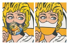 Roy Lichtenstein “Nurse” masked with Raphael’s “Madonna della Seggiola” & Unmask