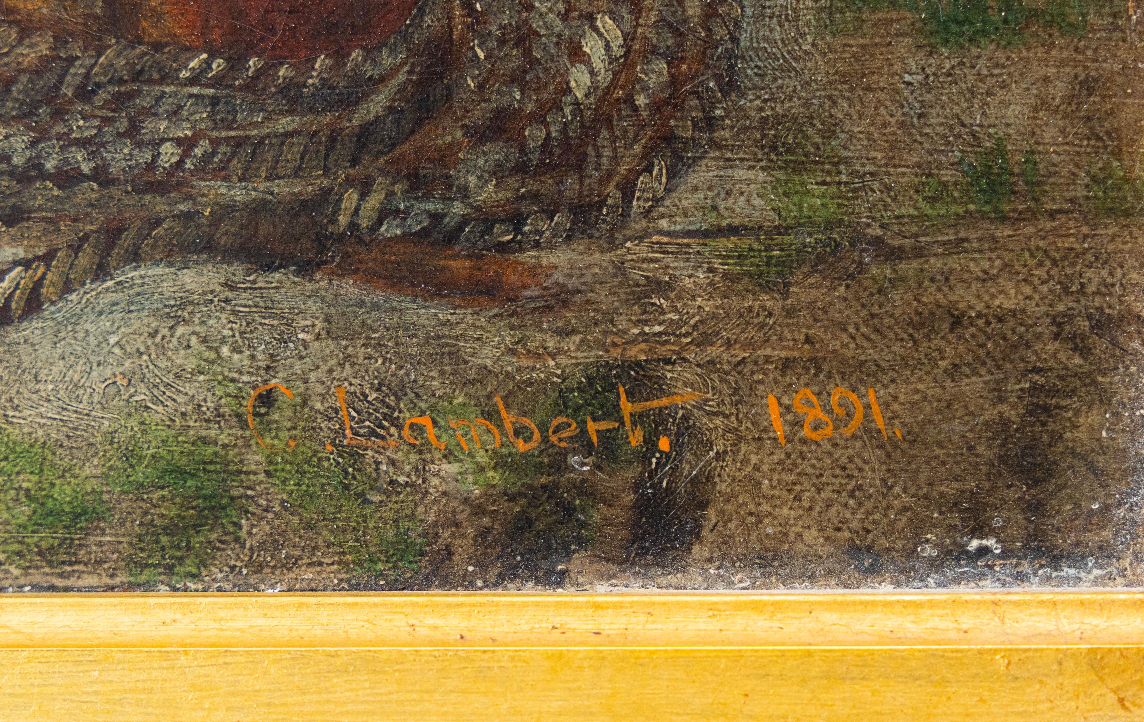 Fischer am Ufer von Brighton, Clement Lambert (1855-1925) – Painting von Clement Lambert (1855 – 1925) –