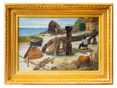 Fisherman on the shore at Brighton, Clement Lambert (1855–1925)