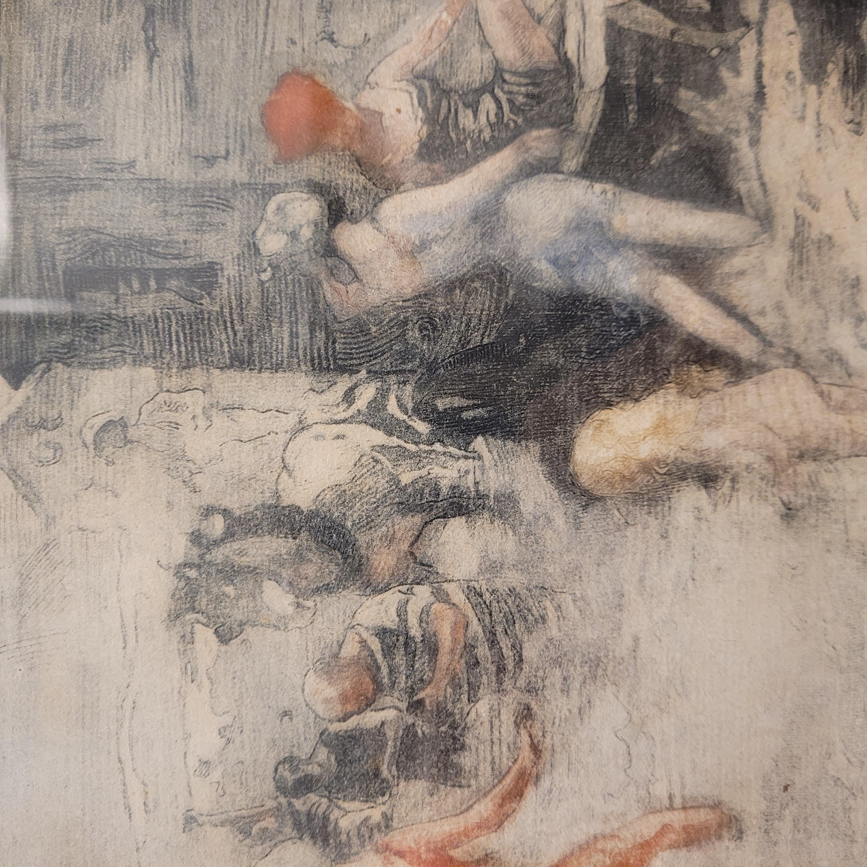 Gouache Art Nouveau Inglés Día en la playa por Clement Lambert en venta 8