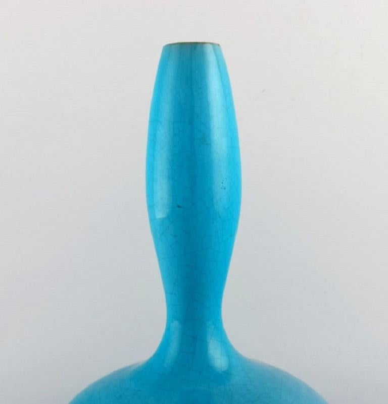 Art Nouveau Clément Massier for Golfe Juan. Antique Vase in Glazed Ceramics
